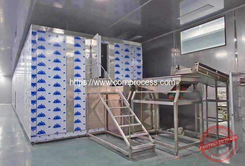 Full-Automatic-Sweet-Corn-Kernel-Fluidized-Quick-Freezer-Machine